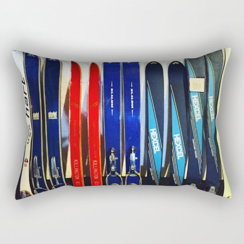 Ski Decor Pillow Vintage Ski Collection home decor winter Etsy