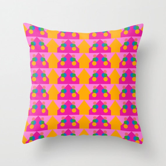 Orange Pattern Pillow or Cover Home Decorationinterior Etsy