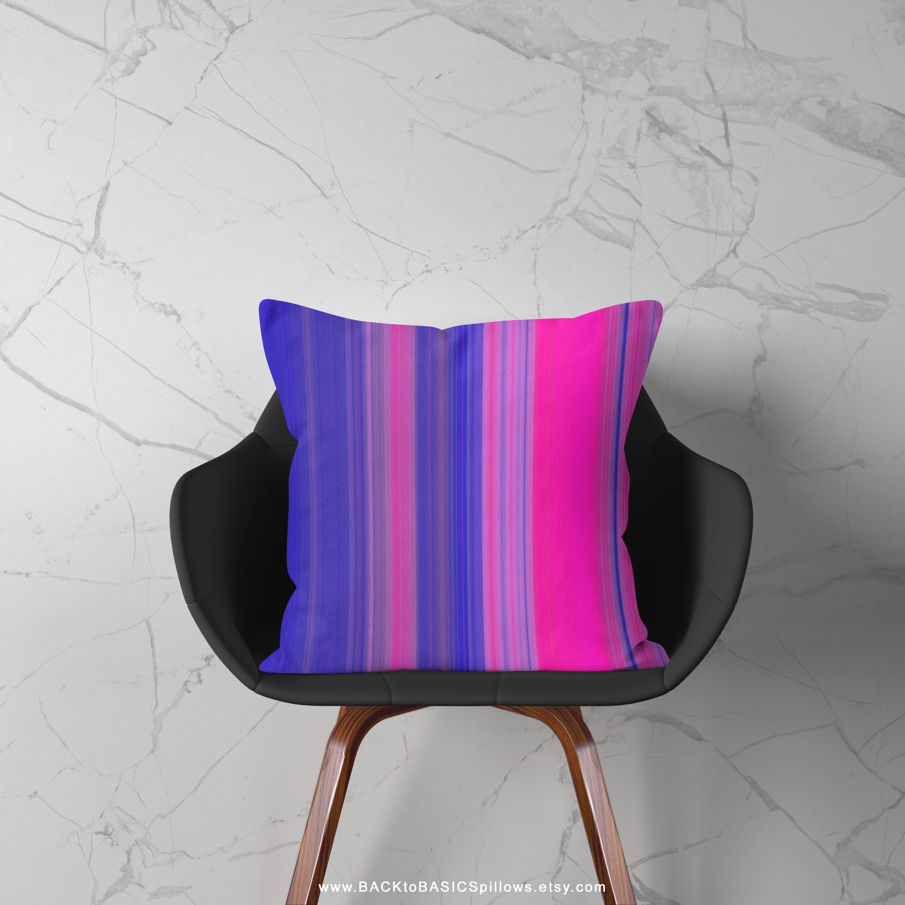 Pinke und blaue Linien Modernes Kissen oder Bezug Wohndekor | Etsy
