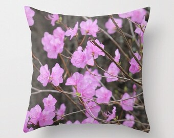 Lovely Pink, pillow or cover   home decoration, flower, bush, pink, floral, spring decor, interior design, accent pillow or cover