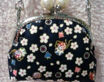 Kiss lock frame Japan style Pattern Coin Bag Small Pouch Coin purse 12.5cm