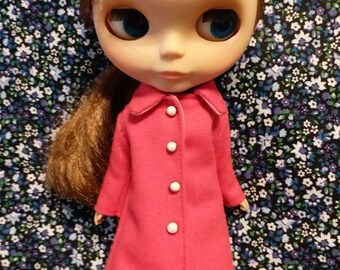 Blythe Doll Outfit RED Flannelet Coat