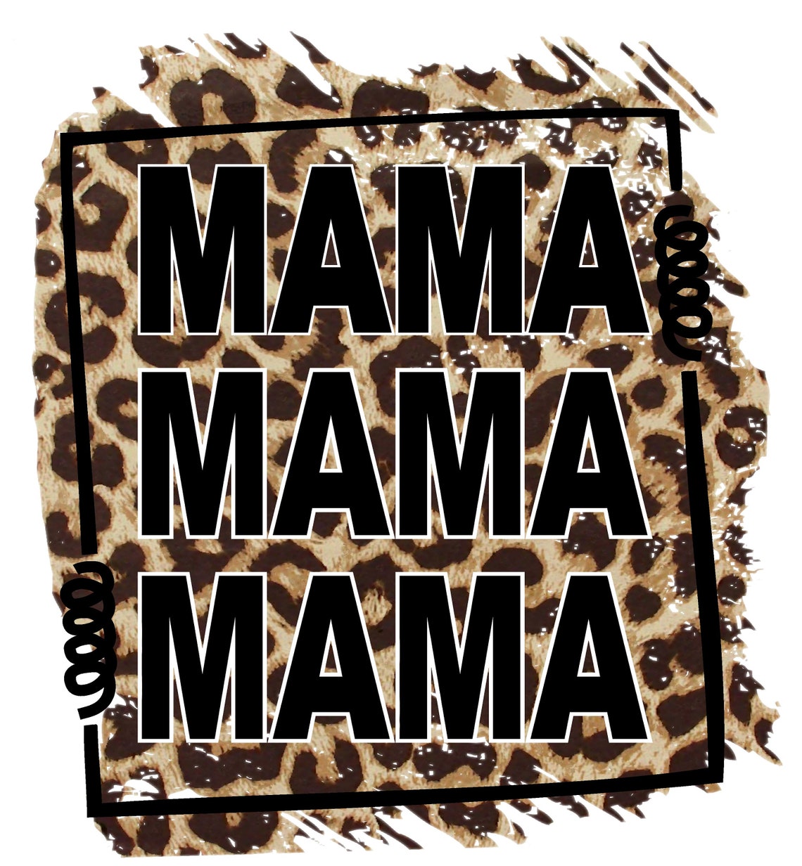 Clip Art MAMA Mama MAMA Leopard Digital File Clipart Download | Etsy