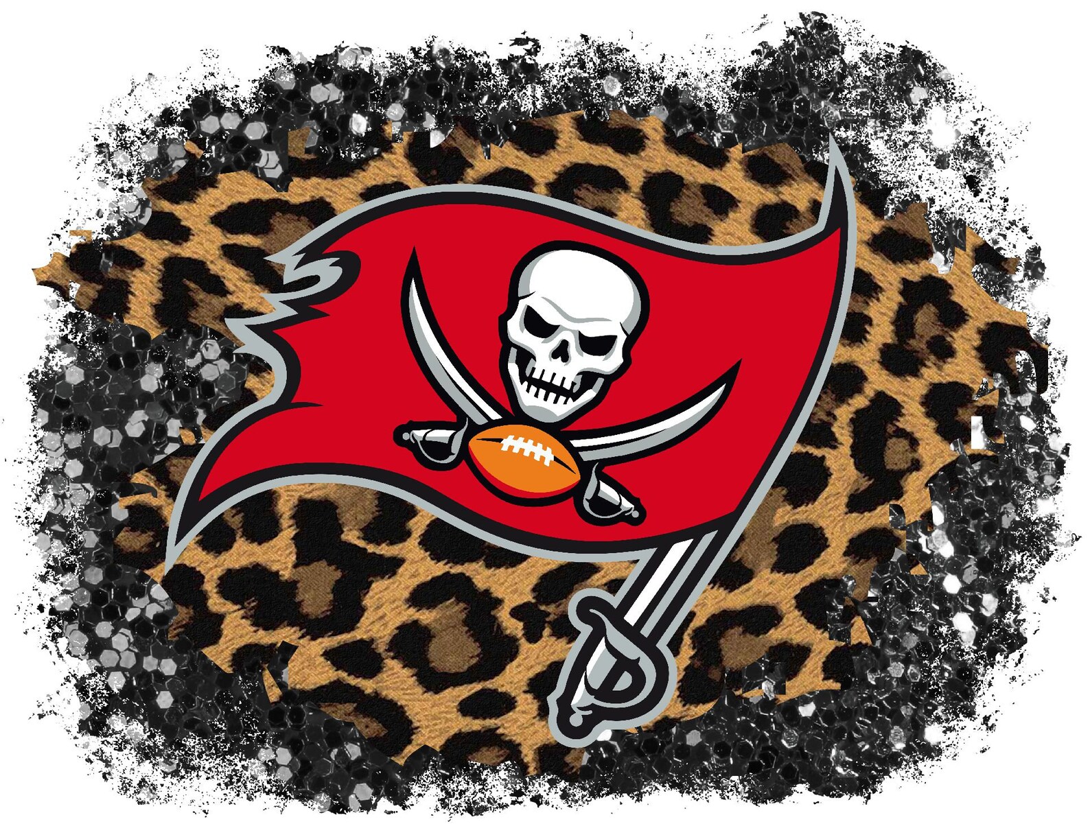 Clip Art Buccaneer Flag Back Splash Glitter PNG Digital | Etsy