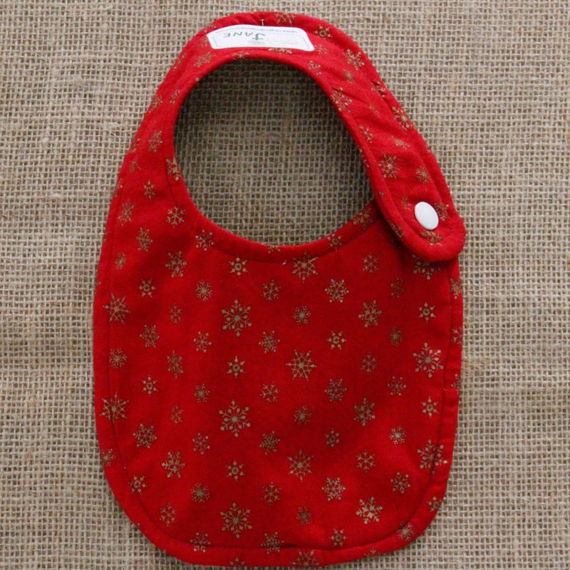 Red - Handmade Cotton Baby Bib 07