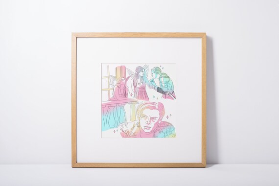 Romeo & Juliet (1996) Pastel Rainbow Art Print
