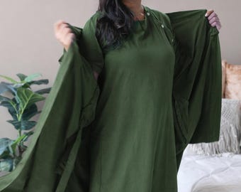 Lounge and sleepwear Kimono robe Labor and delivery gown for home and hospital.