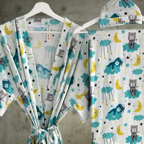 Mommy and Me Matching Robe and Swaddle Set. Maternity Robe. Etsy