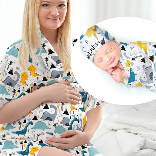 Delivery Robe Swaddle Set Hospital Set Mommy and Daddy Etsy