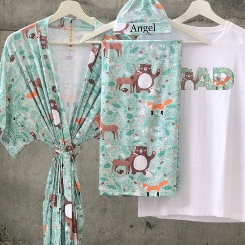 Maternity Robe and Swaddle Set. Hospital Robe and Matching Etsy