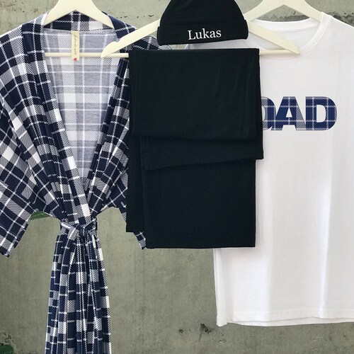 Mother Son Matching Hospital Outfits, Maternity Robe And Swaddle Set