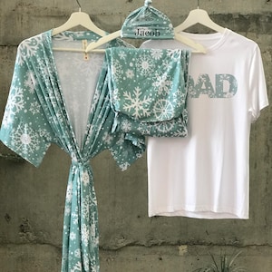 Mommy and me matching robe and swaddle set. Maternity robe. blanket. Mommy and me outfits. Hospital robe.