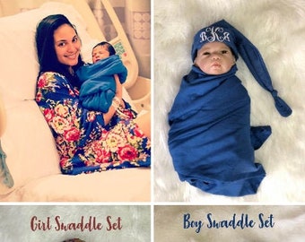 mom and daughter matching hospital gowns