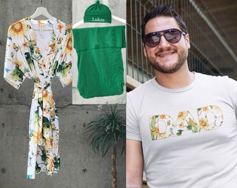 sunflower robe and swaddle