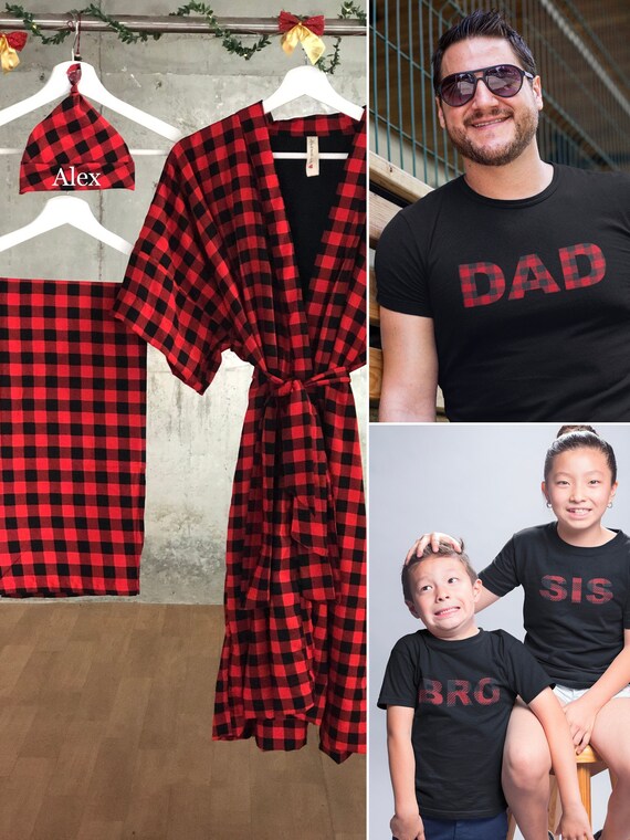 christmas robe and swaddle set