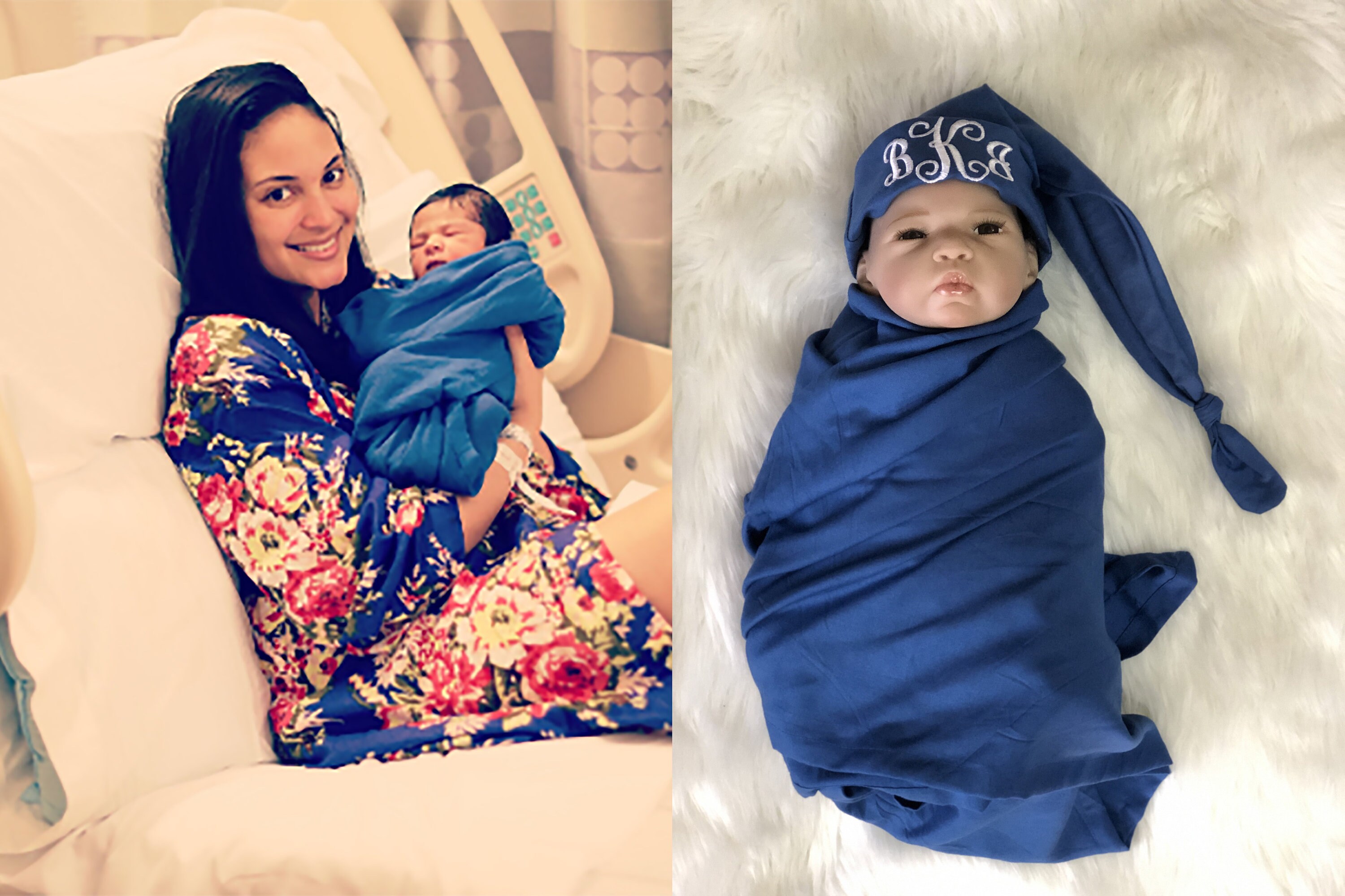 Baby Swaddle Blanket Robe Set For Mom Pink Mommy Robe And Baby