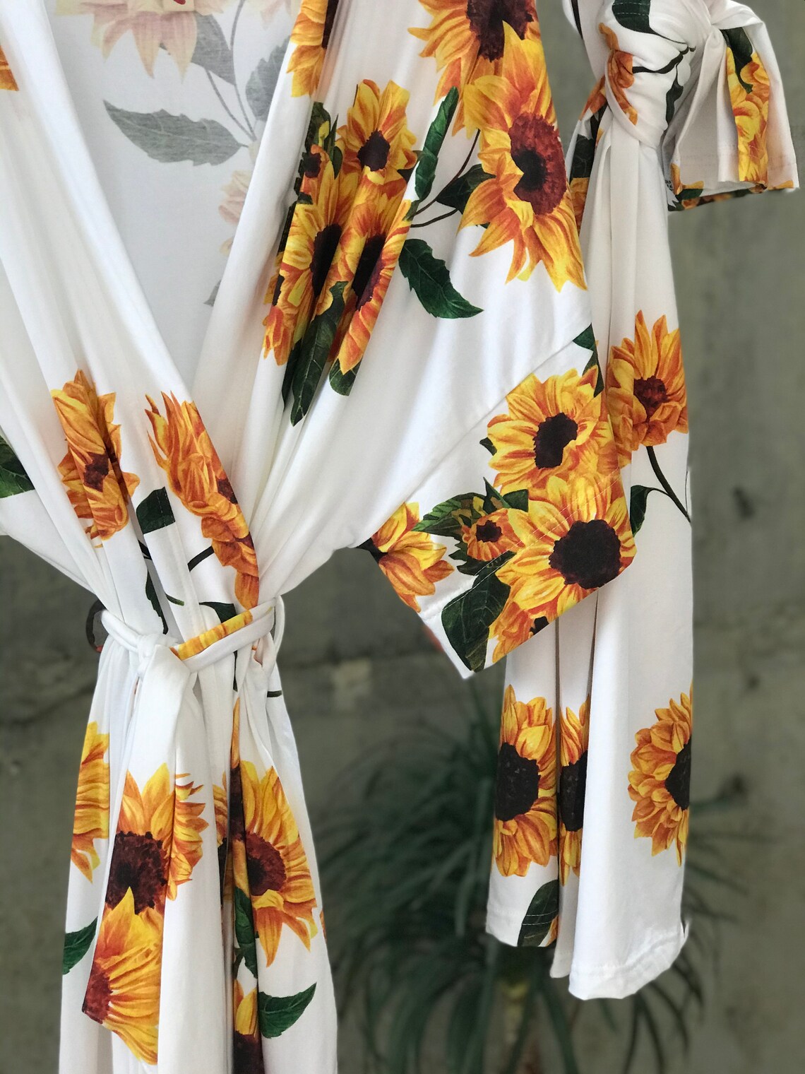 Maternity Robe and Swaddle Set. Sunflower. Kimono. Mommy and Etsy