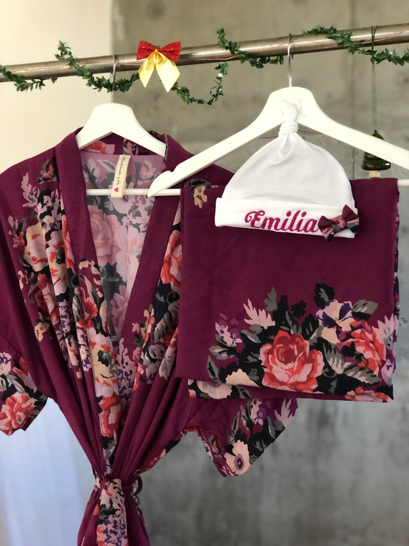 Mommy and Me Robe and Swaddle Set. Dad Shirt. Maternity Robe Etsy