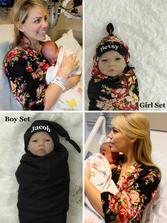 matching newborn and mom robe