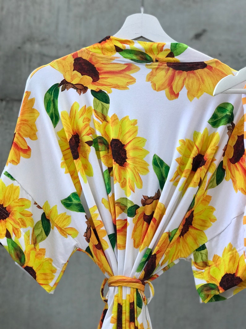 Mommy and Me Robe and Swaddle Set. Fall. Autumn. Sun Flower. Etsy