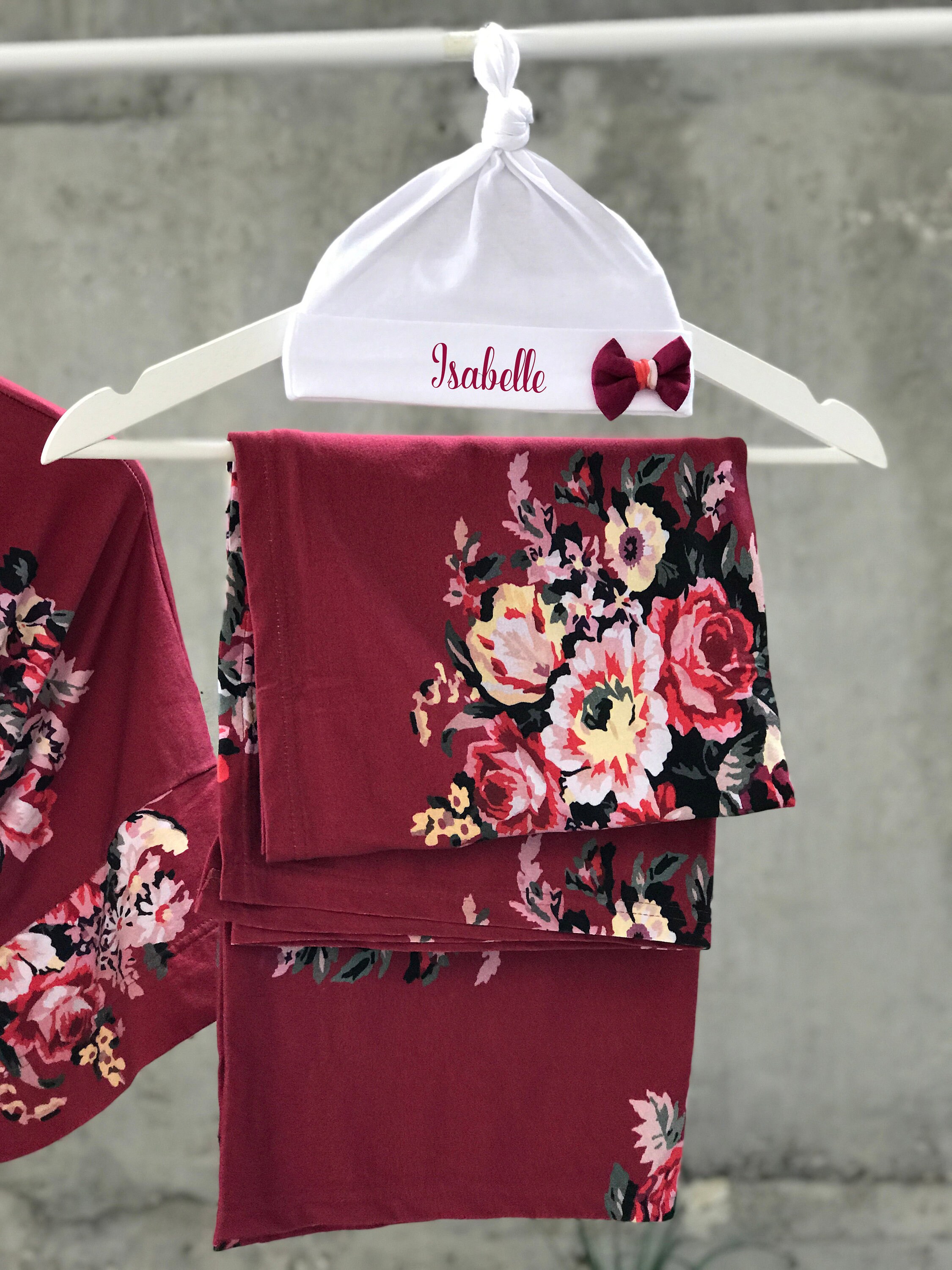 Maternity robe and swaddle set. Mommy and me robe and swaddle Etsy