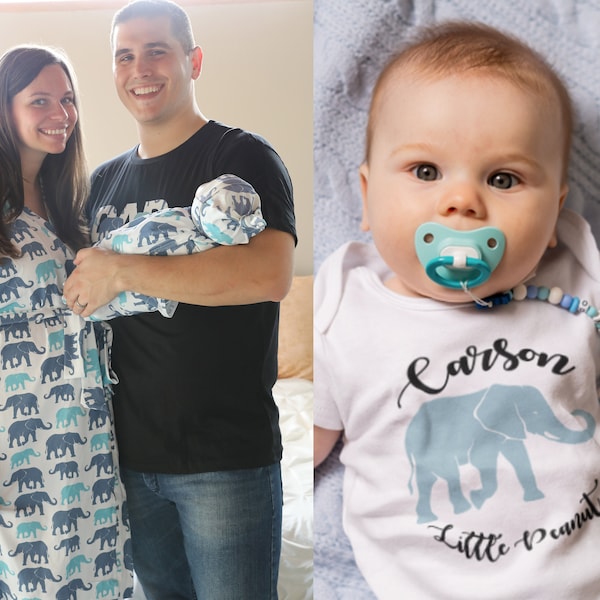 Maternity Robe and Swaddle Set Boy Etsy