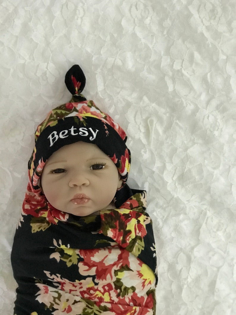 Hospital robe and matching baby swaddle. Robe and swaddle set Etsy