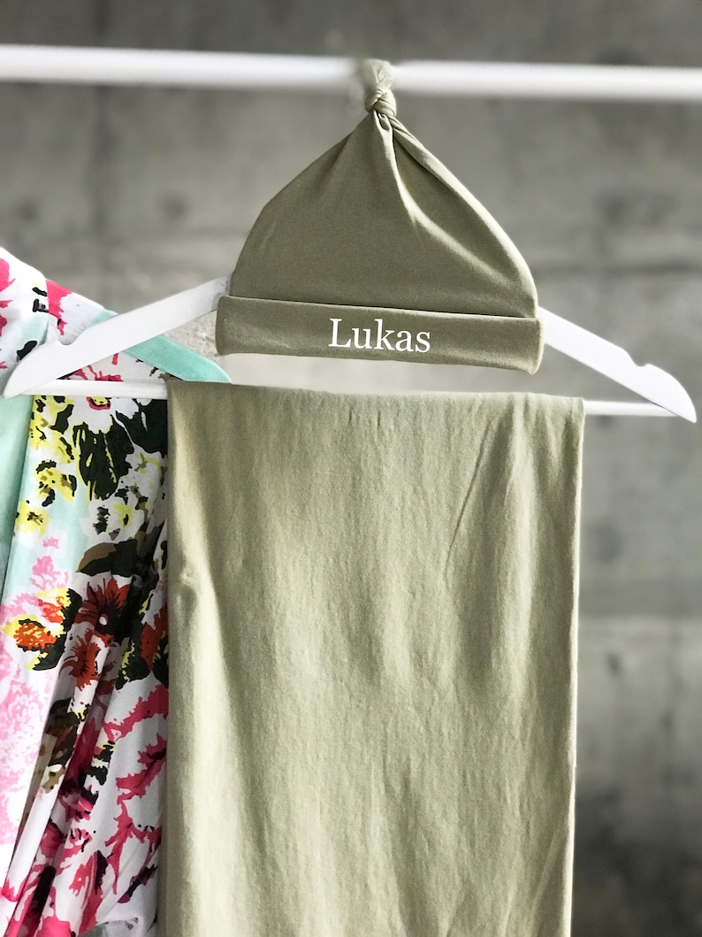 Mom and Matching Hospital Outfits. Maternity Robe and Swaddle Etsy