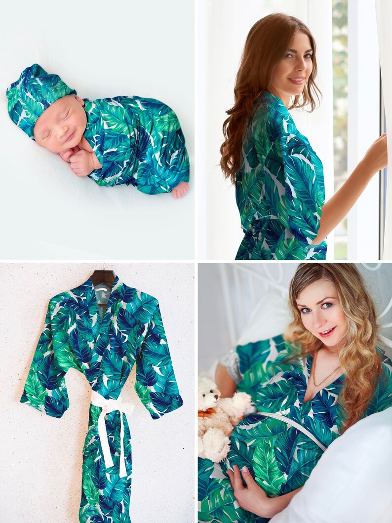 Maternity Robe and Swaddle Set. Mommy and Me Robe and Swaddle Etsy