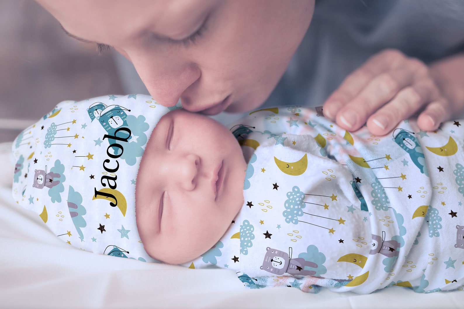 Hospital Gown for Labor and Delivery. Robe and Swaddle Set. Etsy