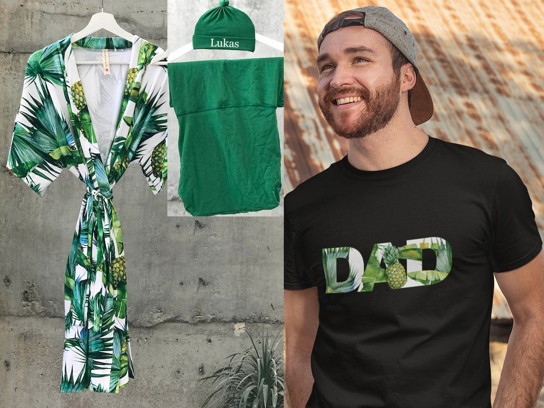 Maternity Robe and Swaddle Set. Mommy and Me Swaddle Set. Matching Dad Shirt. Hospital Bag. Gift