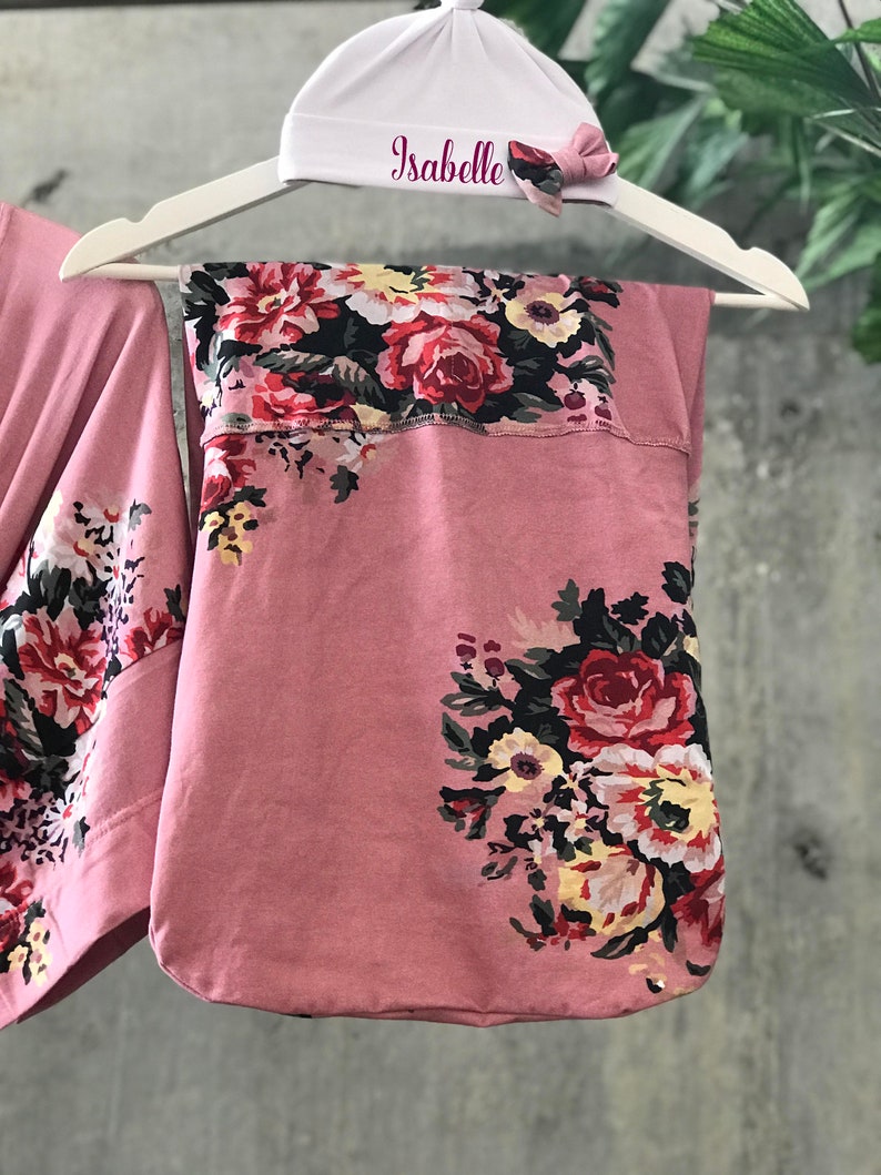 Mommy and Me Robe and Swaddle Set Girl. Maternity Robe and Etsy