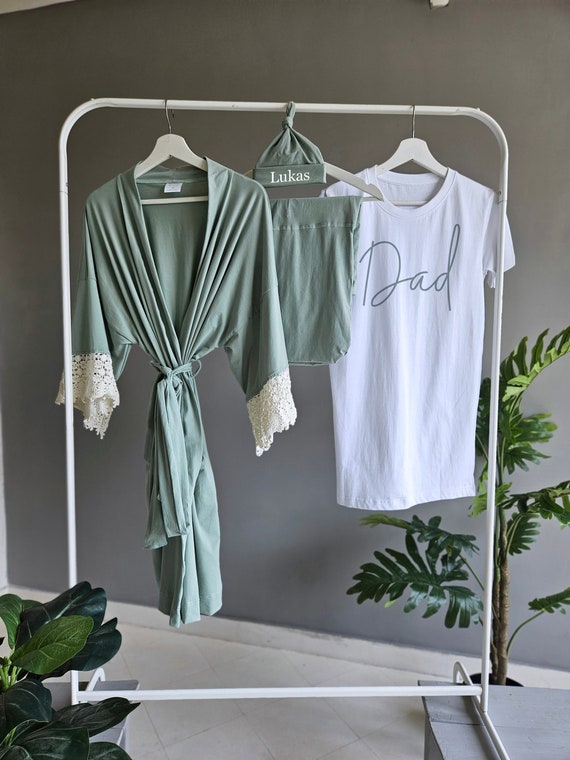 Sage Labor and Delivery Mommy and Me Outfits Boy With Personalized