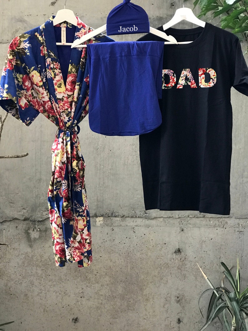 Mommy and me Robe and swaddle set boy. Mommy and me. Maternity Etsy