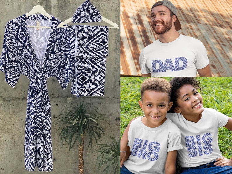 Robe and swaddle set boy. Baby mommy matching hospital outfit. Etsy