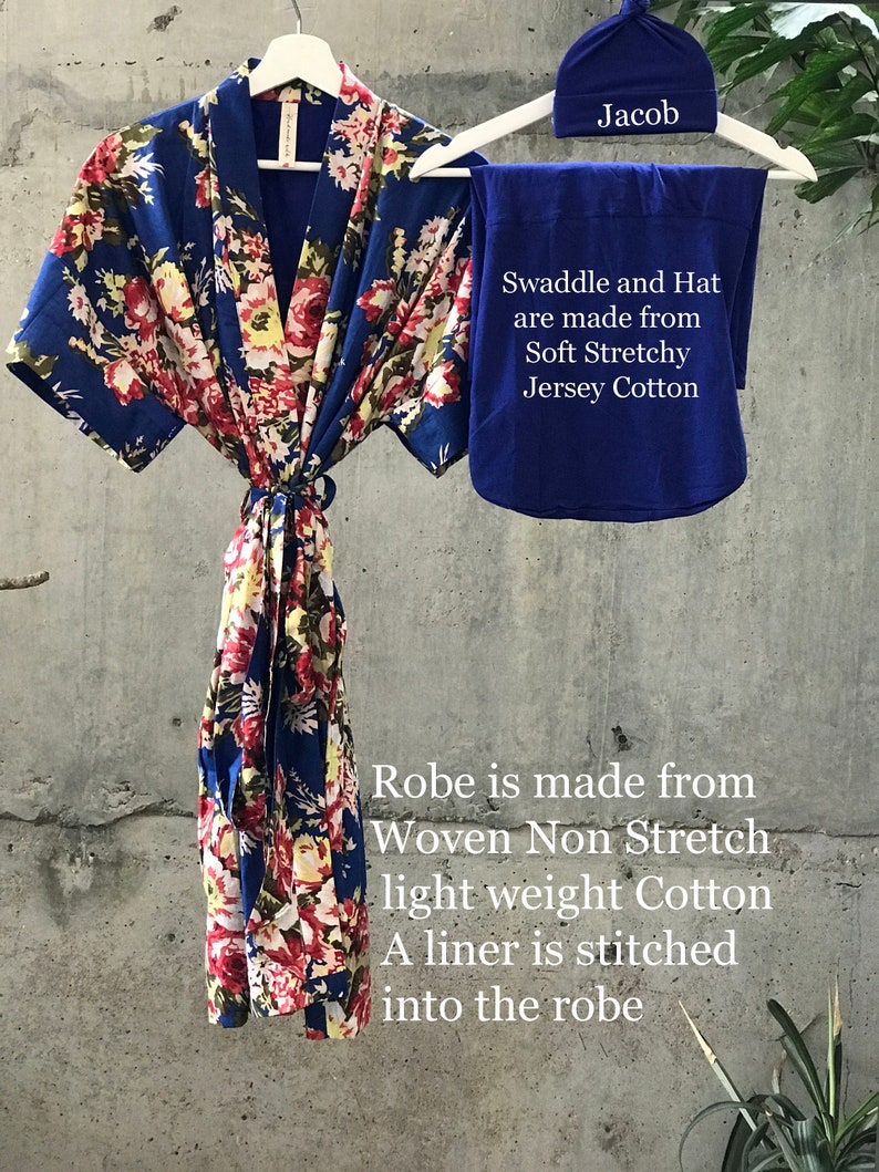 Maternity Robe and Swaddle Set Boy. Dad Shirt. Maternity Robe Etsy