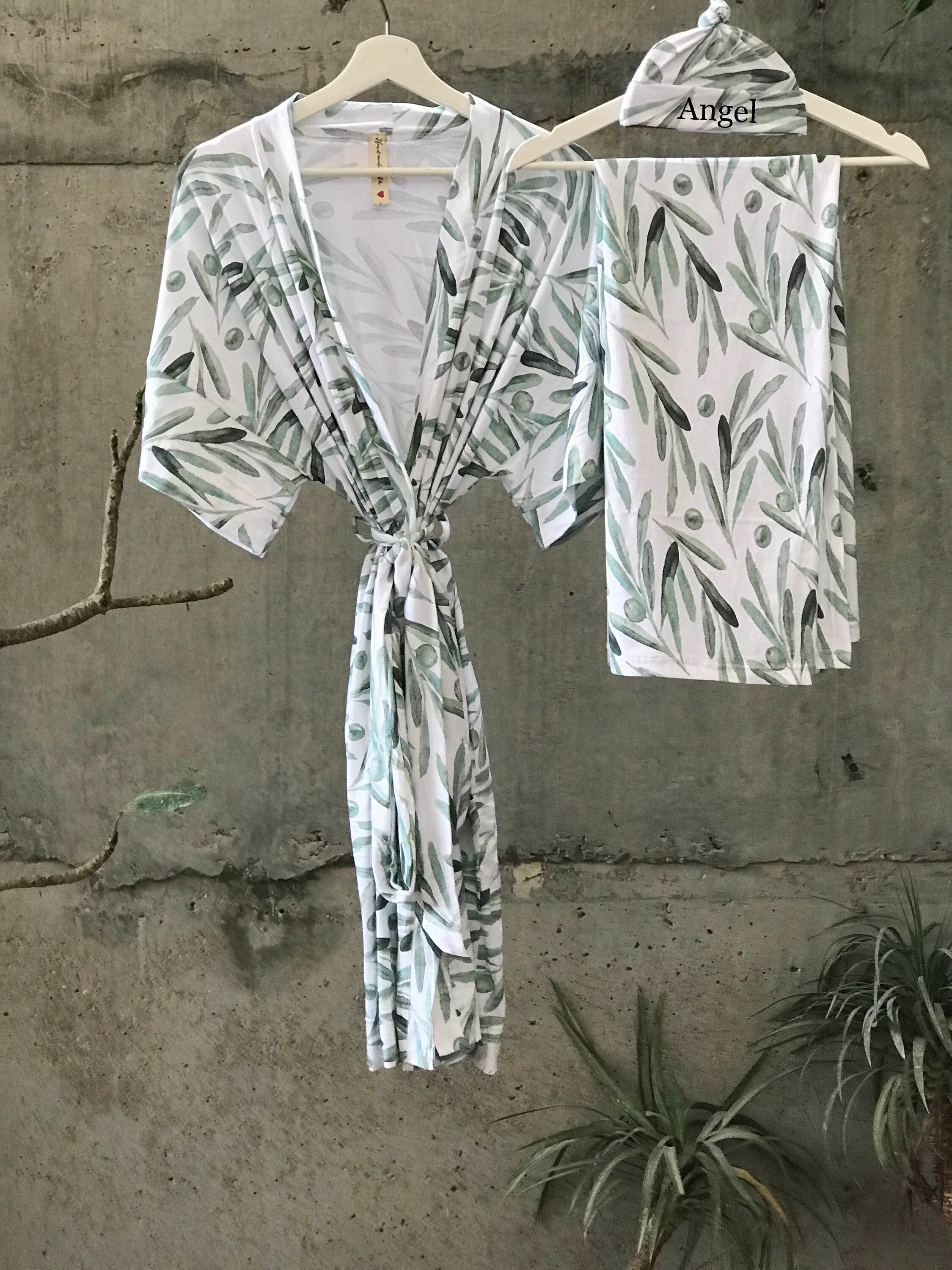 Maternity Robe and Swaddle Set Boy or Girl. Mommy and Me Robe Etsy