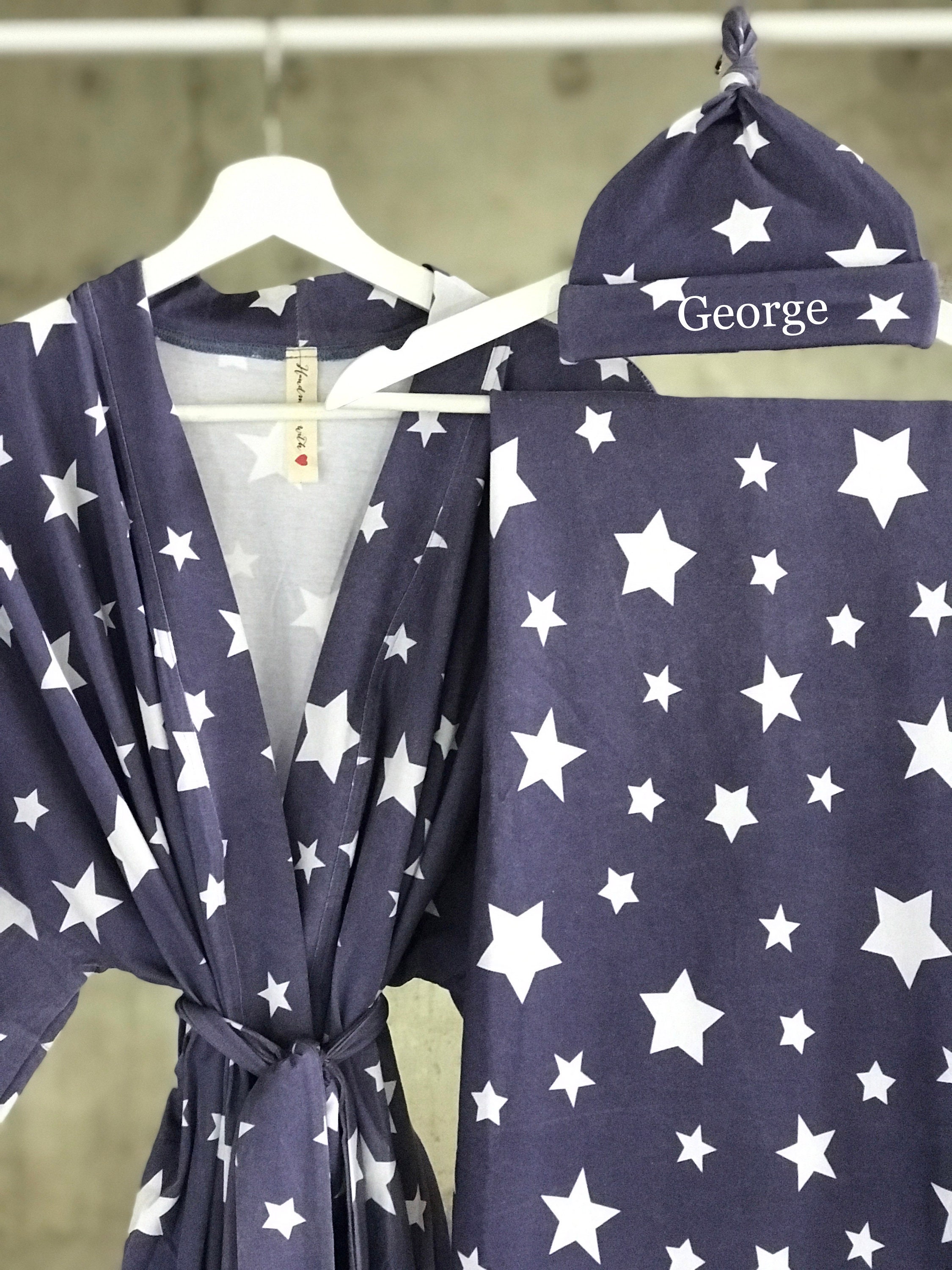 Mommy and me outfits. Maternity robe robe and swaddle set. Etsy