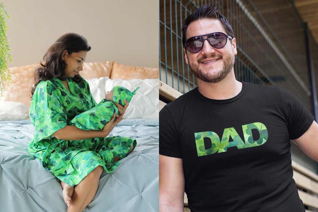 Maternity Robe and Swaddle Set for Boy or Girl, Mommy and Me Outfits for the Hospital, Baby