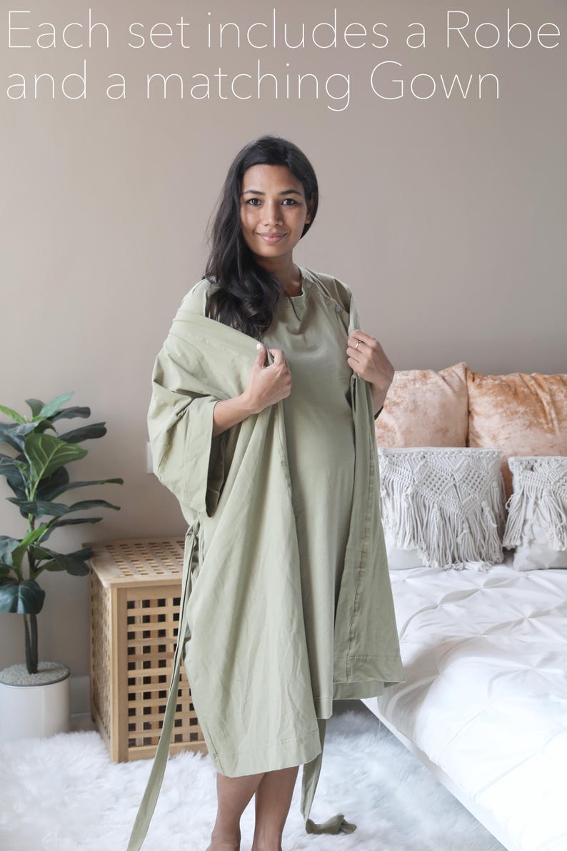 Delivery Robe Lounge and Sleepwear Kimono Robe Labor and Delivery Gown for Home and ...