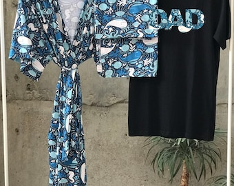 Umstandsmantel und Swaddle Set Junge. Wal. Ozean. Dieses Set ist für Mama und mich. Baby-Dusche-Geschenk. Baby Junge Geschenk. Mama und Sohn Outfits.