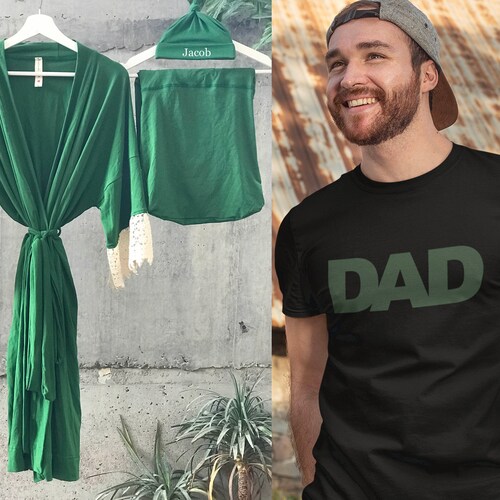 Mommy and Me. Delivery Gown. Matching Swaddle Set. Hospital Etsy