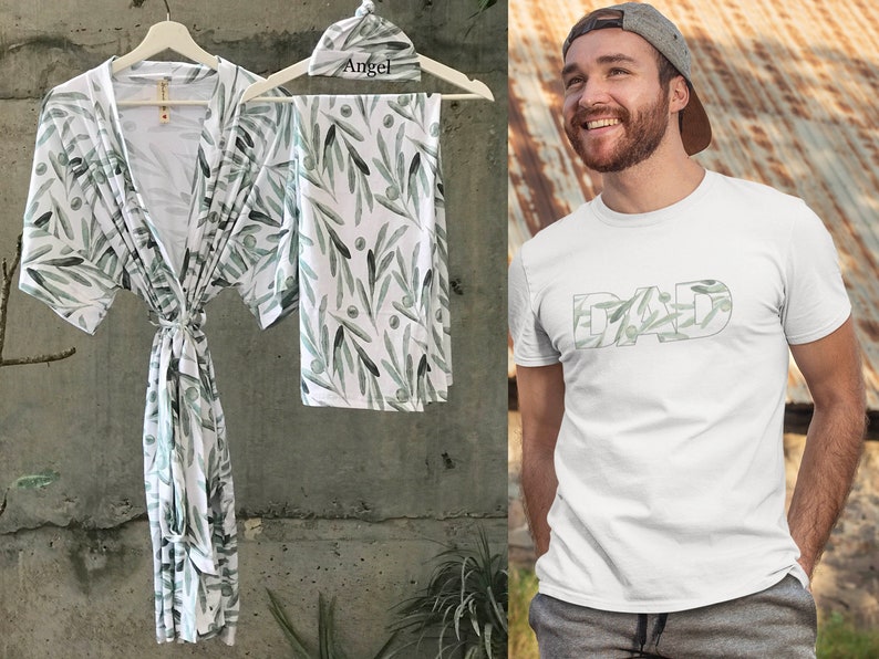 Maternity Robe and Swaddle Set Boy or Girl. Mommy and Me Robe Etsy