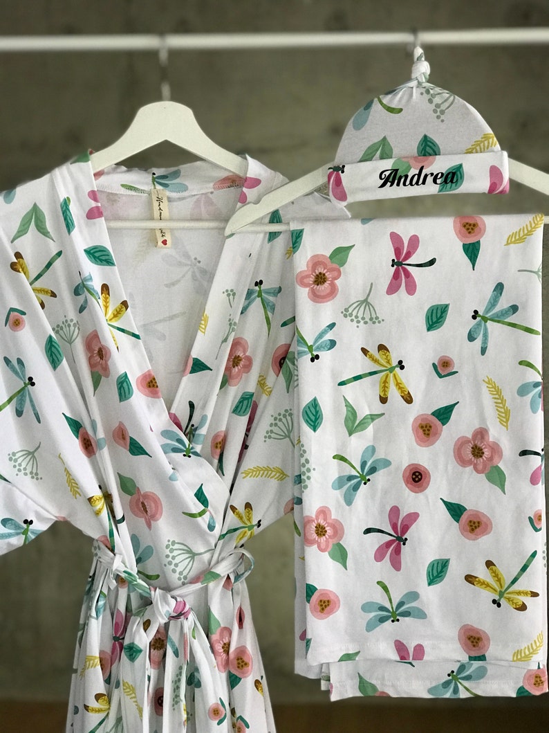 christmas robe and swaddle set