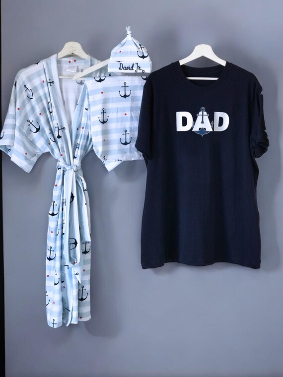 Maternity Robe and Swaddle Set Boy Mommy and Me Robe and Swaddle Set Hospital Robe and Matching Swaddle Baby Shower Gift Navy Stripes. Etsy UK