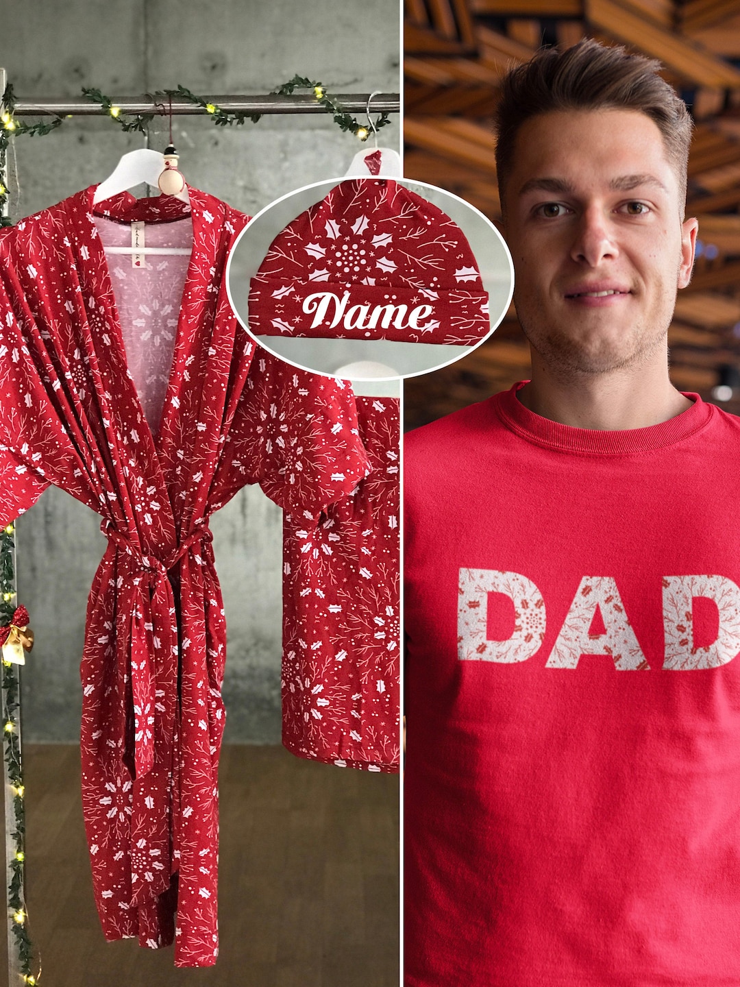 Christmas. Mommy and Me Robe and Swaddle Set. Maternity Robe Etsy