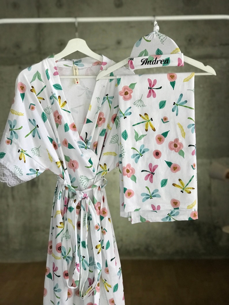 Mommy and Me Robe and Swaddle Set. Christmas. Maternity Robe Etsy