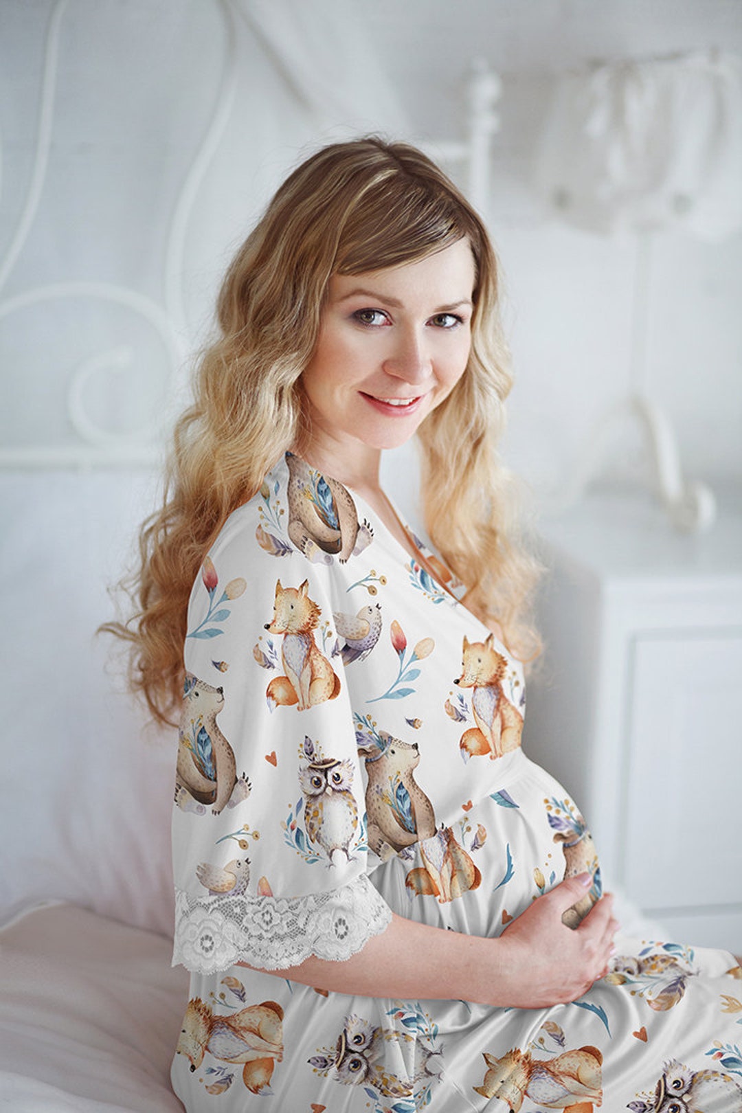 Mommy and Me Robe and Swaddle Set. Organic Stretch Cotton. Etsy