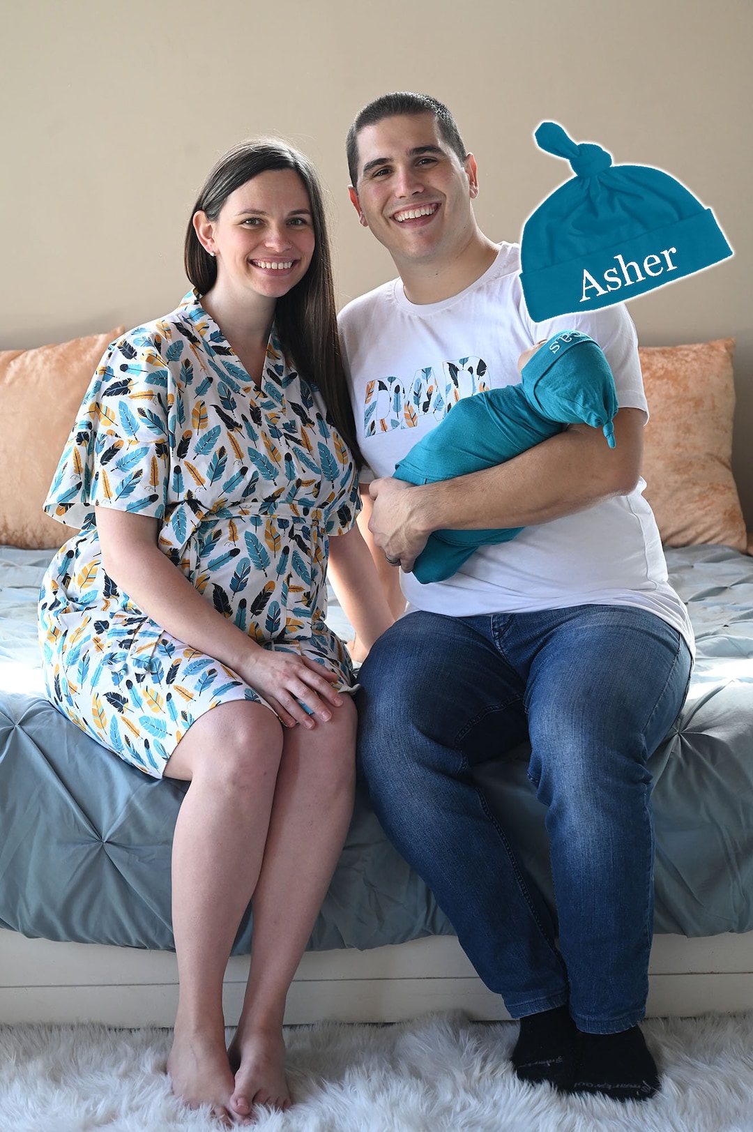 Mom Dad Baby Boy Family Matching Hospital Outfits Mommy and Etsy