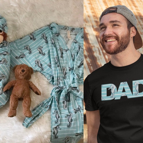 Maternity Robe and Swaddle Set. Mommy and Me. Dad Shirt. Etsy